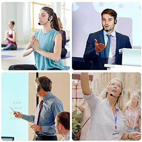 Trådlöst mikrofonheadset UHF trådlöst mikrofonheadset och handhållen 2-i-1 160 fot räckvidd för röstförstärkare, scenhögtalare, undervisning 10 best sales trådlös headsetmikrofon - №6