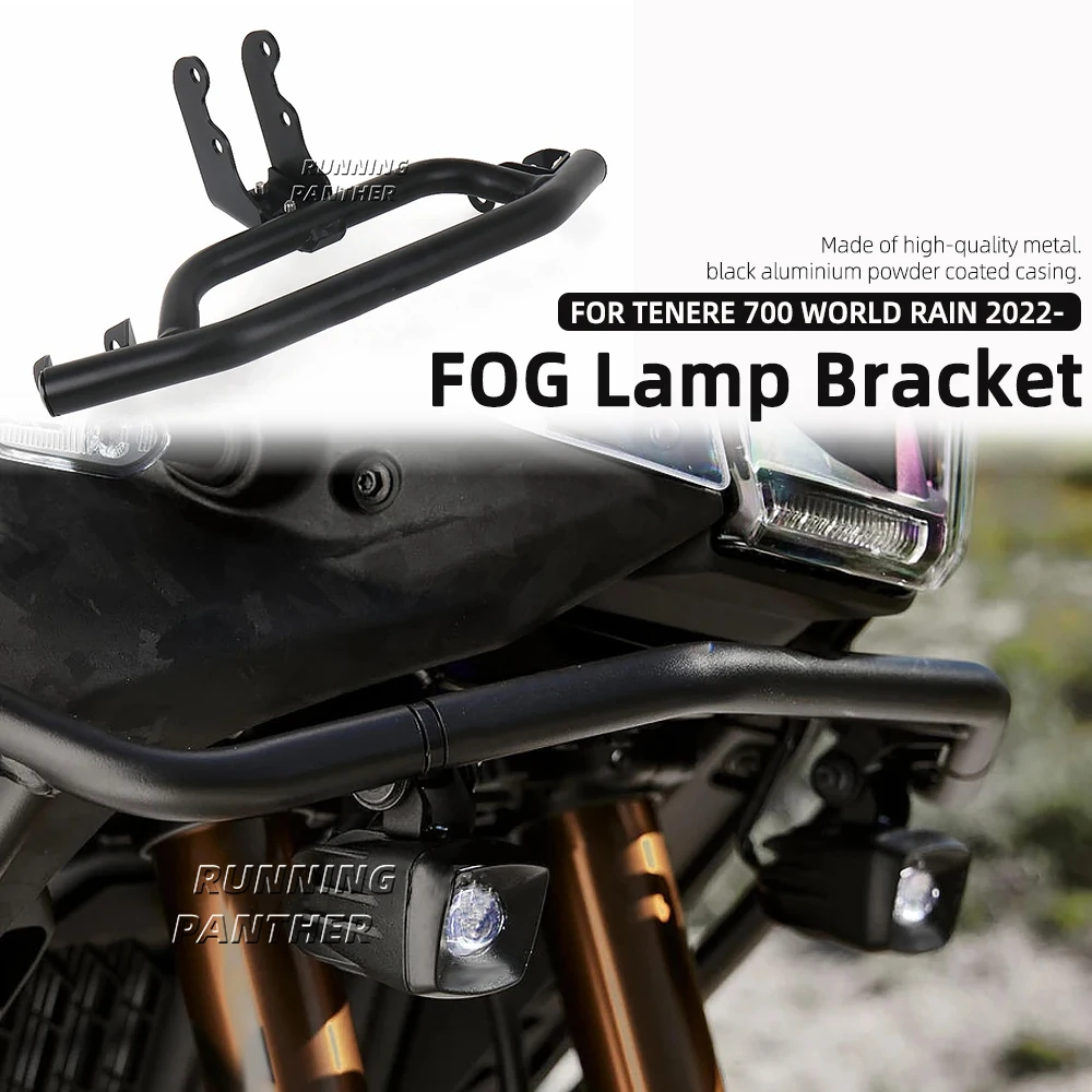 For Yamaha Tenere700 Tenere 700 World Raid 2022 2023 Motorcycle Front Crash Guard Spotlight Fog Light Lamp Bracket Auxiliary Bar