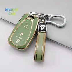 Auto Key Shell Keychain for Chevrolet Volt Bolt Trax Malibu Cruze Spark Camaro 2/3 Buttons TPU Car Remote Smart Key Case Cover