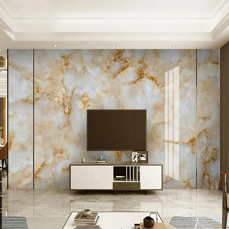 3D Wallpaper Modern Light Luxury Golden Abstract Marble Wall Paper Living Room TV Sofa Study Backdrop Wall Home Decor Murals 3 D