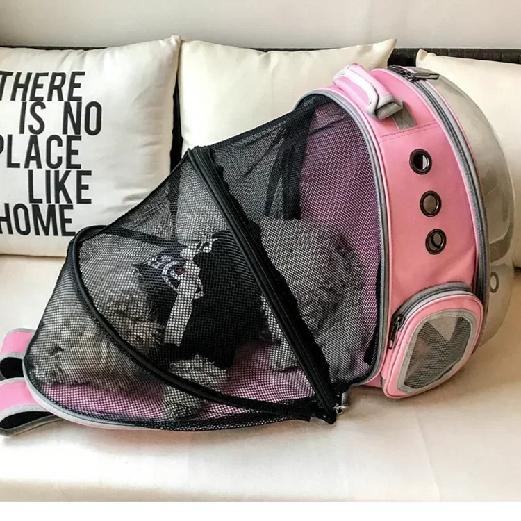 Tas kucing, ransel hewan peliharaan, kapsul angkasa portabel dan transparan, perlengkapan kucing, Backpa bernapas
