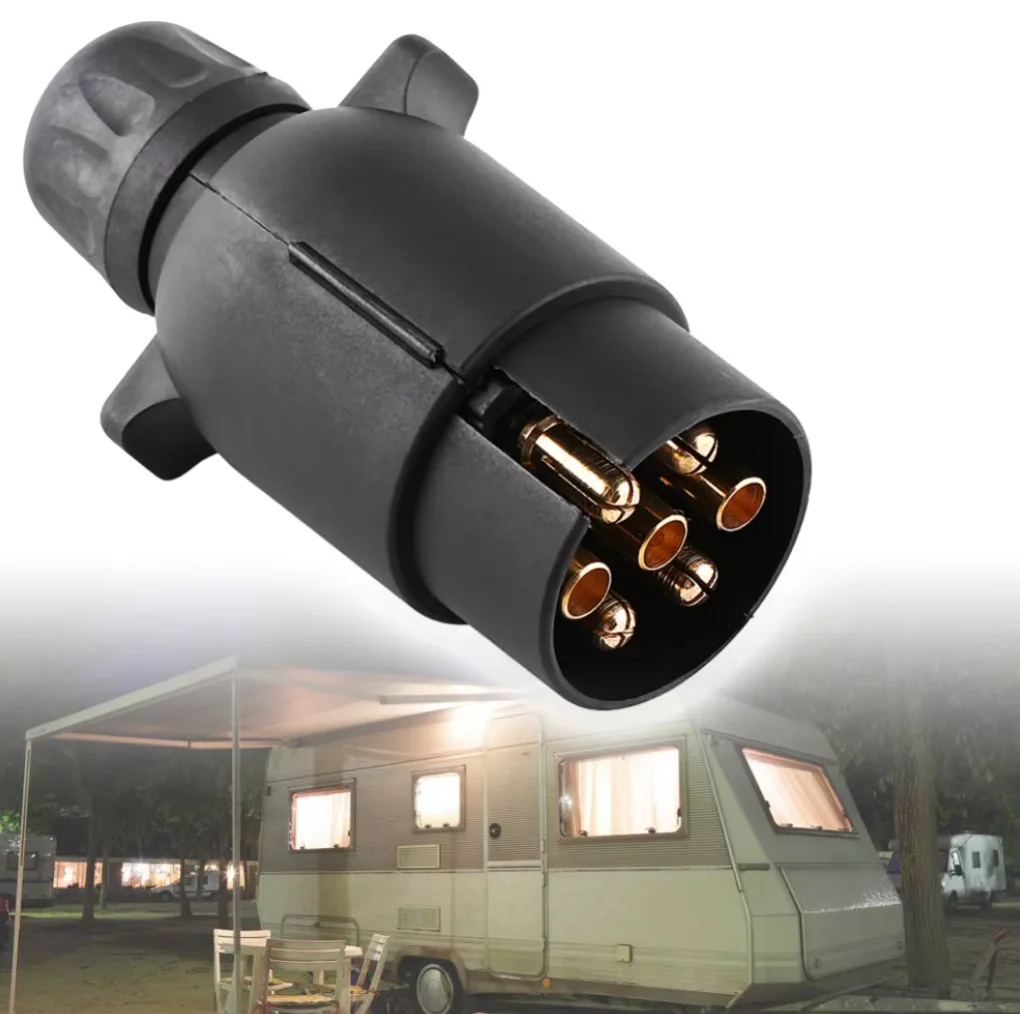1Pc Car 7 Pin Plug Adapter Trailer Connector Standard European 12V Towbar Towing Waterproof Socket Adapter Dropship