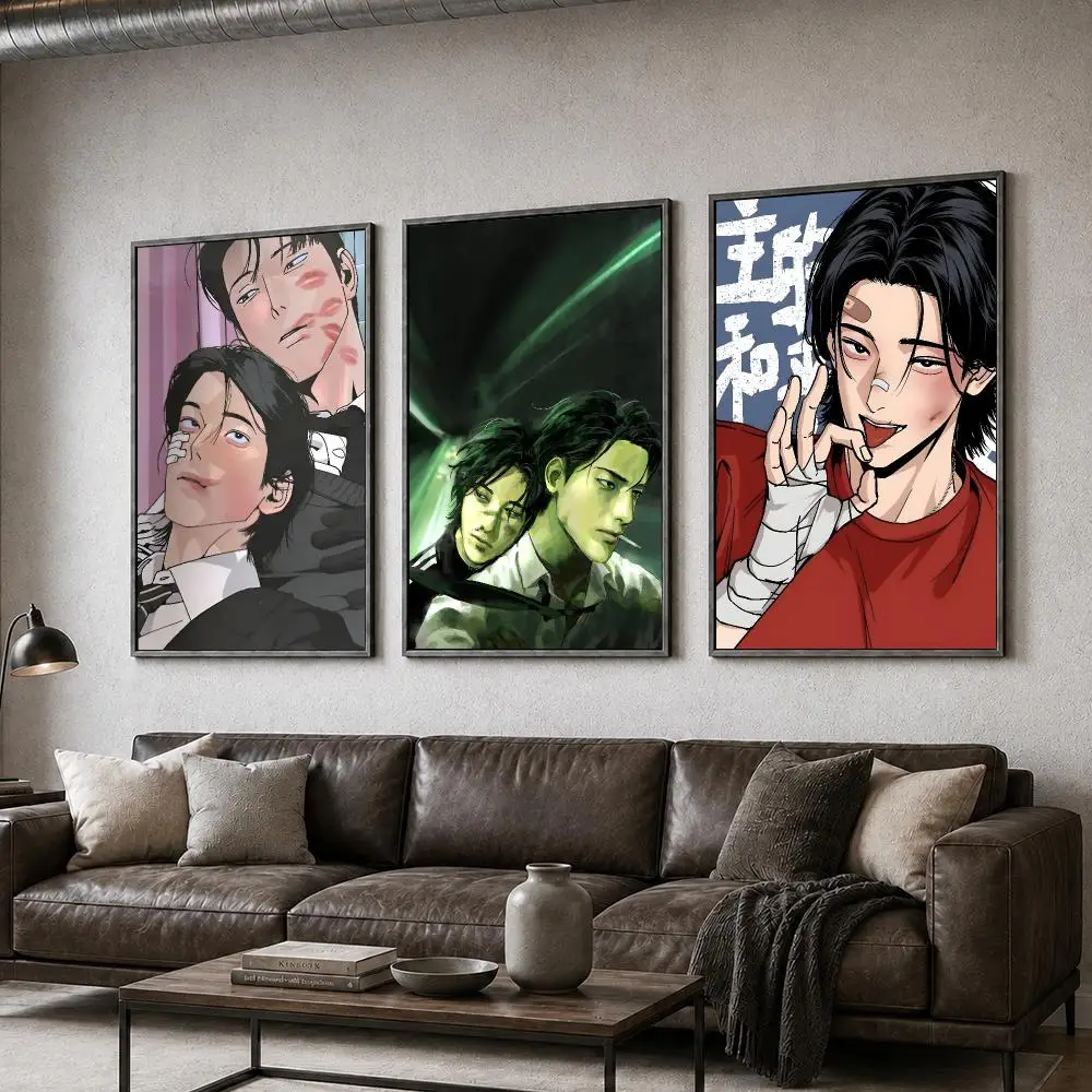Webtoon Master Peace Creative Story Poster  PP Self Adhesive Home Garage Dorm Bar Wall Decor Aesthetic Retro Gift
