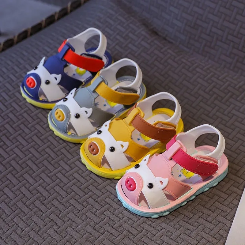 

Детская обувь, летние сандалии для малышей 1-3 лет, мягкие нескользящие детские прогулочные туфли с закрытым носком для маленьких мальчиков и девочек CSH1429
