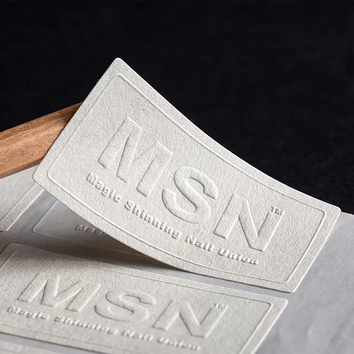 500pcs Custom Logo Stickers Embossed Logo Special Paper Box Sticker Wedding Birthday Gift Stickers Design Flower Shop Stickers view 3