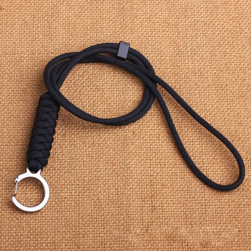 High Strength Paracord Keychain Lanyard Anti-loss 3 Colors Parachute Cord Lanyard 48 CM Self-Defense Backpack Key Ring