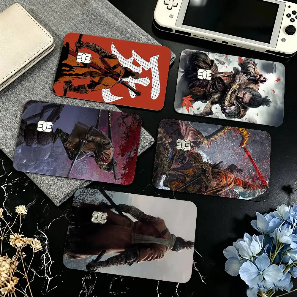 Game Sekiro Shadows Die Twice Credit Card HD Stickers Small Chip Waterproof Sticker Game Card Decal Gift
