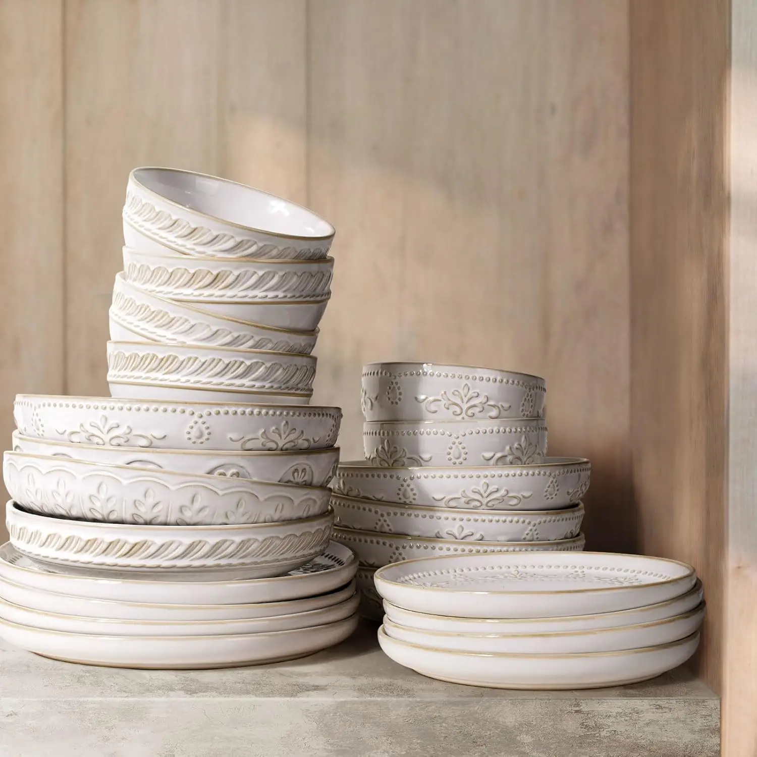 

Чаши для макарон Artena, большие миски для сервировки салата на 50 унций, набор тарелок 9,75 дюйма, миски из 4 штук, большие белые керамические миски для супа для кухни,