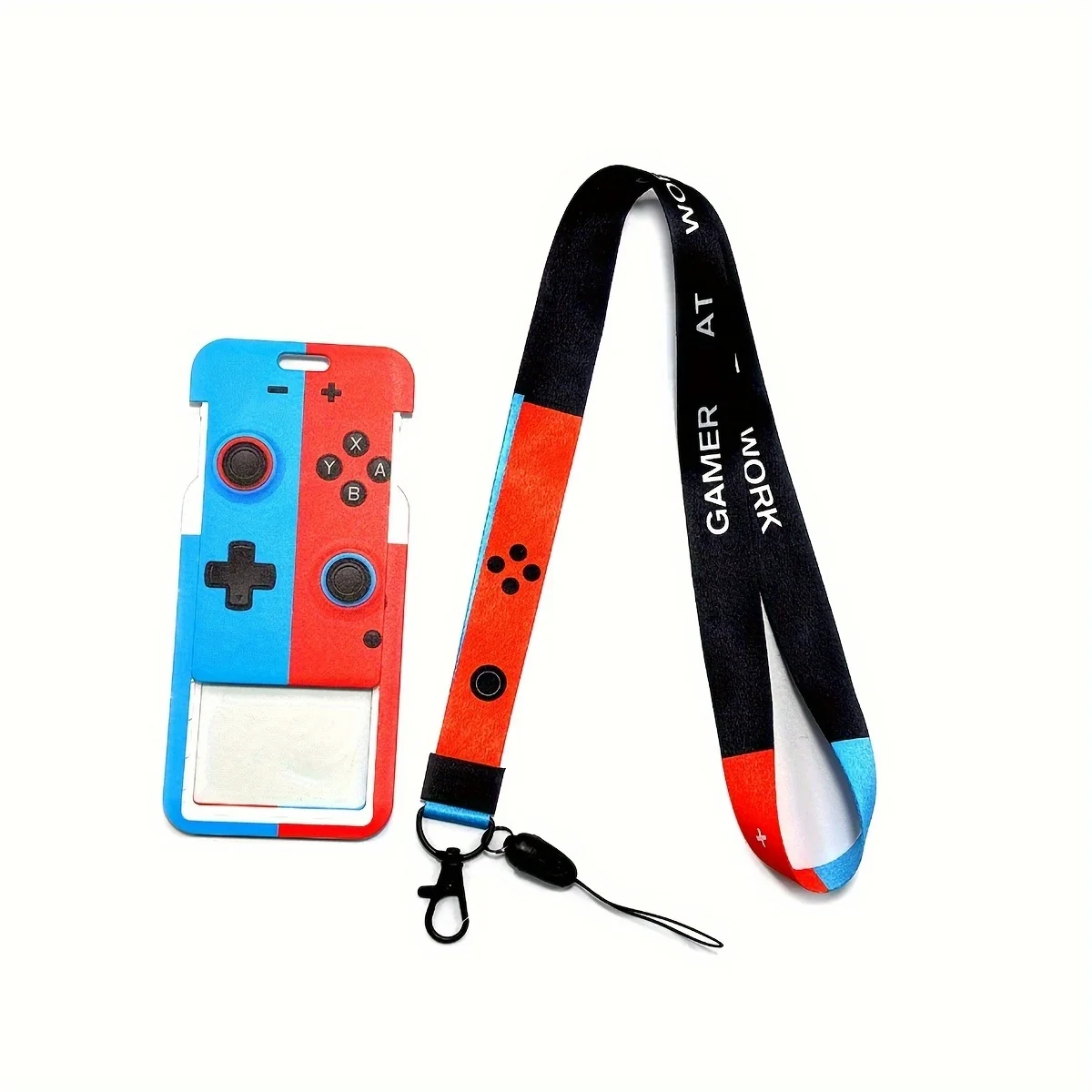 Game Controller Badge Holder Name Tag Lanyard ID Card Neck Strap Keychain Certificate Stand