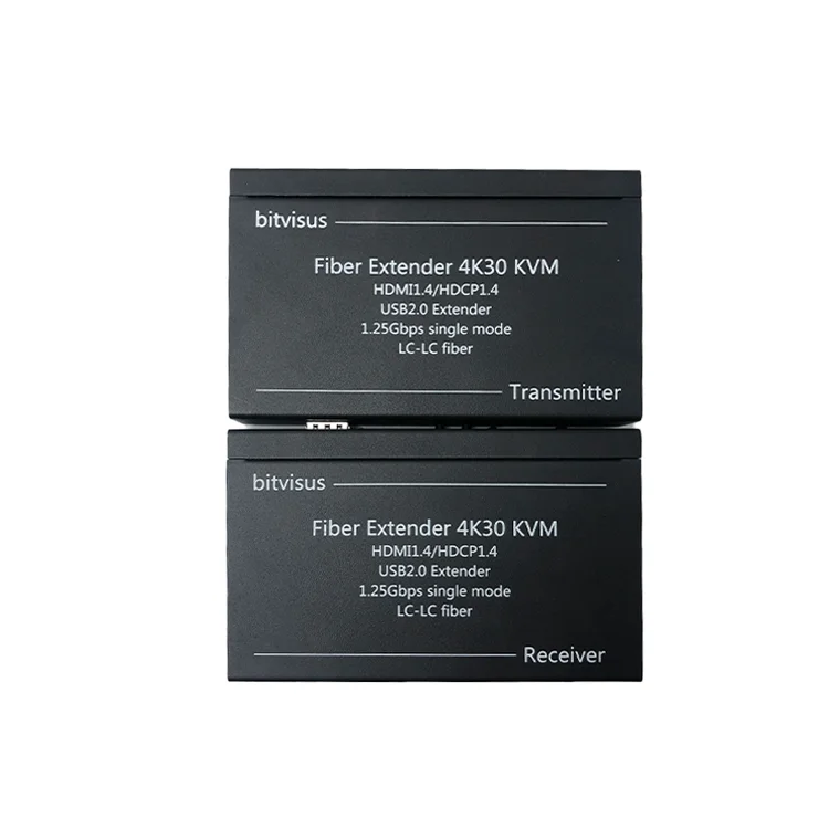 Zero-delay Ay and Uncompressed Long-distance Transmitter UHD Fiber Video Extender Through IP with KVM