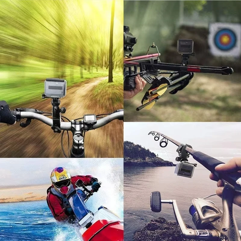 Action Camera Motorcycle Handlebar Clamp Mount GoPro Bike Holder Bracket for Insta360 X5 X4  DJI Action Cam Shooting Accessories