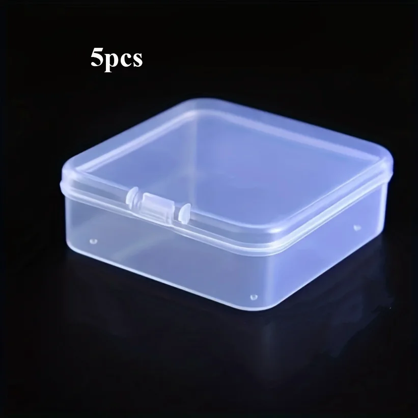 MOHAMM 5/10pcs Storage Box Plastic Storage Box Sorting Grid Winder Power Cord Desktop Organizer Stickers Storage Box