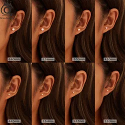 ORSA JEWELS Minimalism 1 pair Freshwater Pearl Ear Stud Real Pearls Stud Earrings 925 Silver Round Natural Pearl Ear Stud GPE104