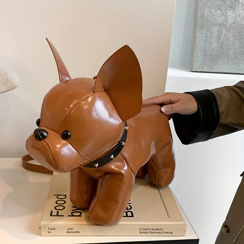 

Cute French Bulldog Cartoon Bag for Women, Trendy Fashion 's Shoulder Crossbody Satire Doll Dog, Fashion Accessory, Casual Bag