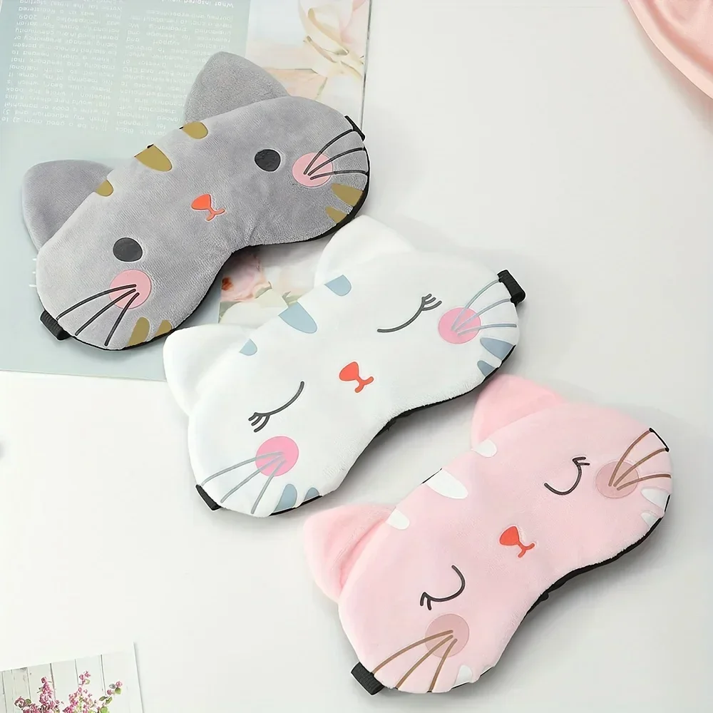 

Маска для сна с мультяшным дизайном и эффектом затемнения, портативное устройство для путешествий, офиса и отдыха, снимающее усталость глаз