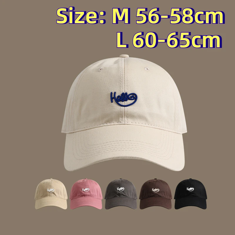 XXL OverSize Baseball Caps Letters Big Head Soft Cotton Extra Large Size Women's Low Profile Golf Hats Big Size Caps For Men