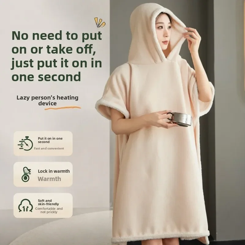 Super Long Wearable Blankets With Sleeves Adult Oversized Hoodies Thick Flannel Sweatshirts Men Women Cozy Soft TV Blanket