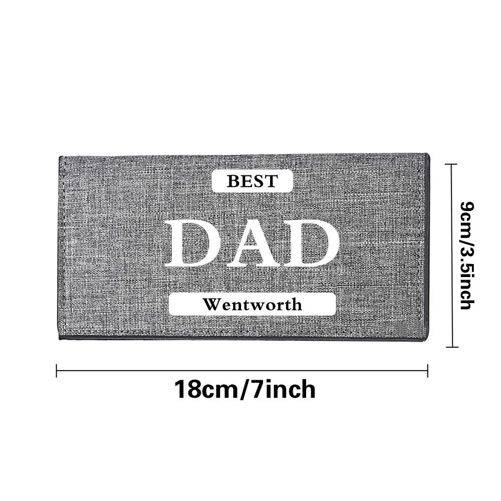 Personalized Customized Name Wallet ID Card Bank Card Wallets Foldable Multi-Function Storage Bag Durable High-quality Purse