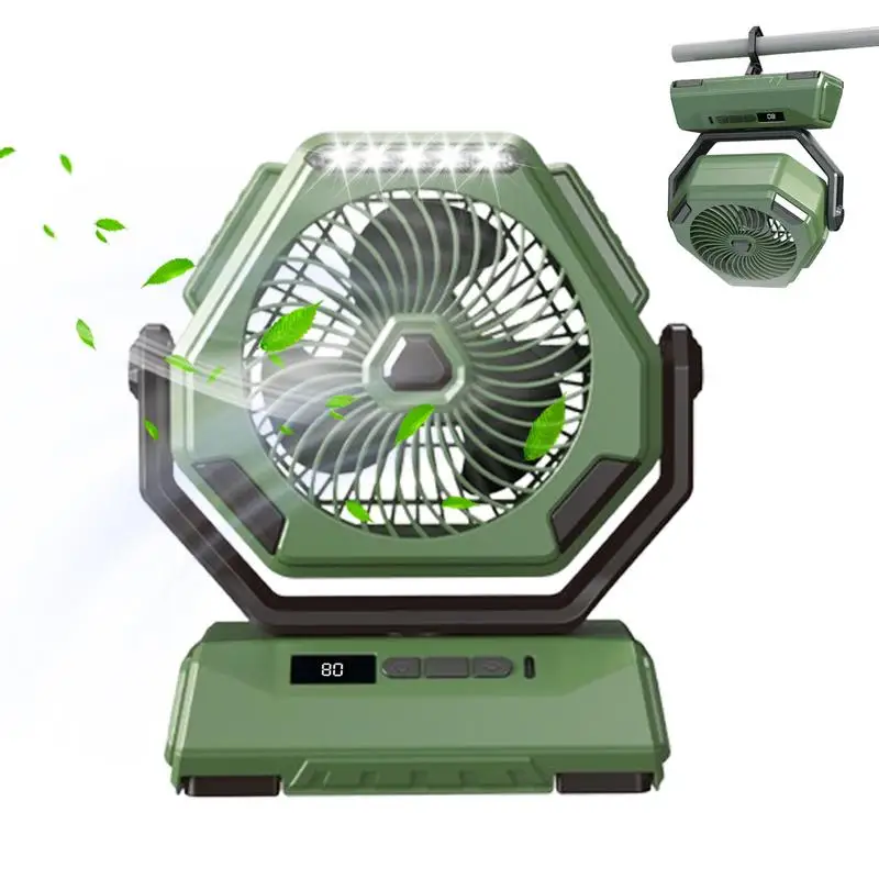 

Camping Fan With Led Lantern USB Desk Fan Portable Rechargeable Personal USB Desk Fan Battery Tent Fan 3 Speeds Portable Fan For
