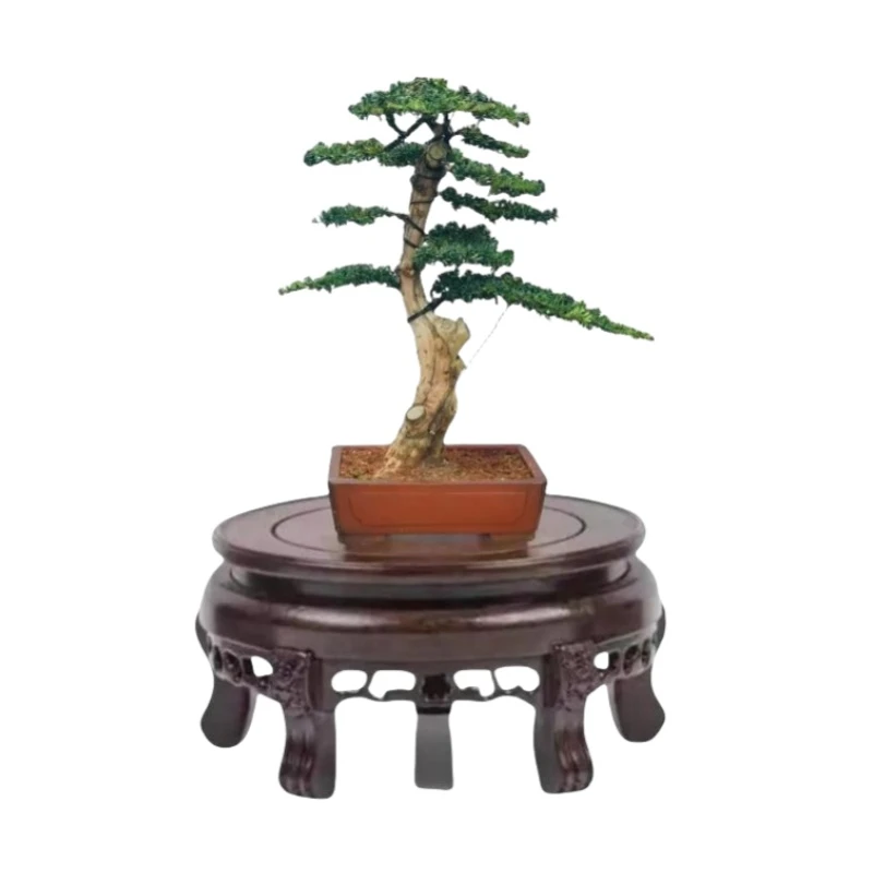 Miniature Wooden Sorting Table Figurine Vase Display Stand Bonsai Plant Shelf Coffee Tea Sets Pedestal Standing Flower Base