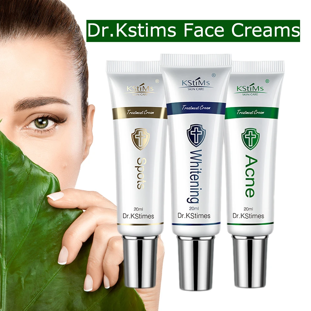 Herbal Extract Whitening Anti Freckle Cream Acne Face Bleaching Skin Lightening Cream for Dark Skin Women Glowing Skin