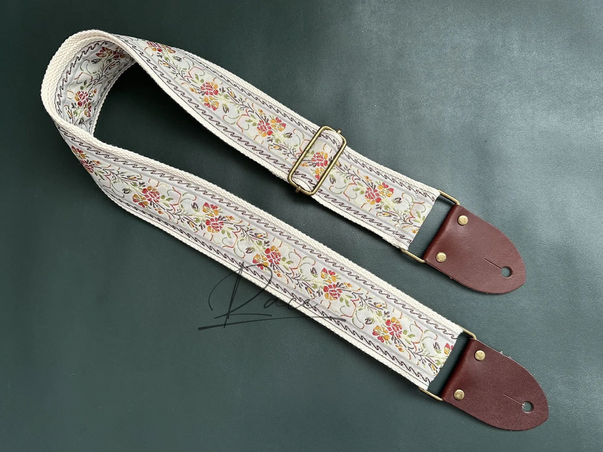 Romantic Embroidered Guitar Strap Fits All Sizes Guitar Bass
