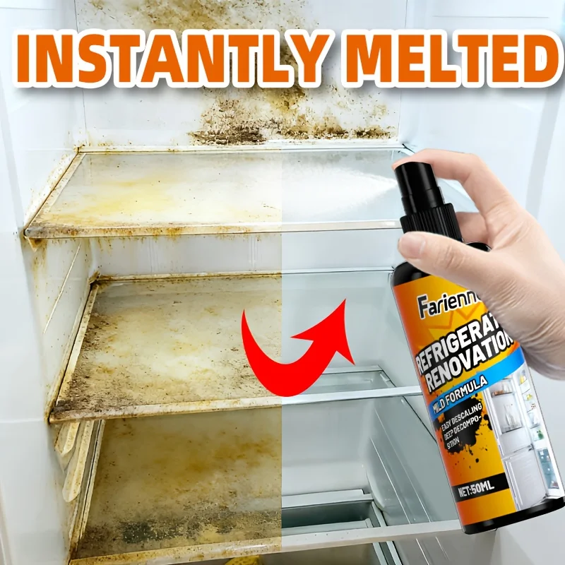 Multi-Purpose Cleaning Spray, Powerful Stain Removal, No Residue, Suitable for Refrigerator, Oven, Freezer, Daily Maintenance