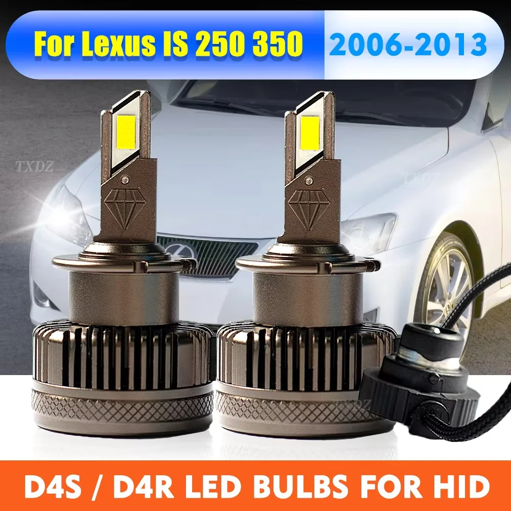 

D4S LED Car Headlights Bulbs 6000K 22000LM D4R Turbo Light Auto Lamp HID Conversion Kit Plug&Play For 2006-2013 Lexus IS 250 350