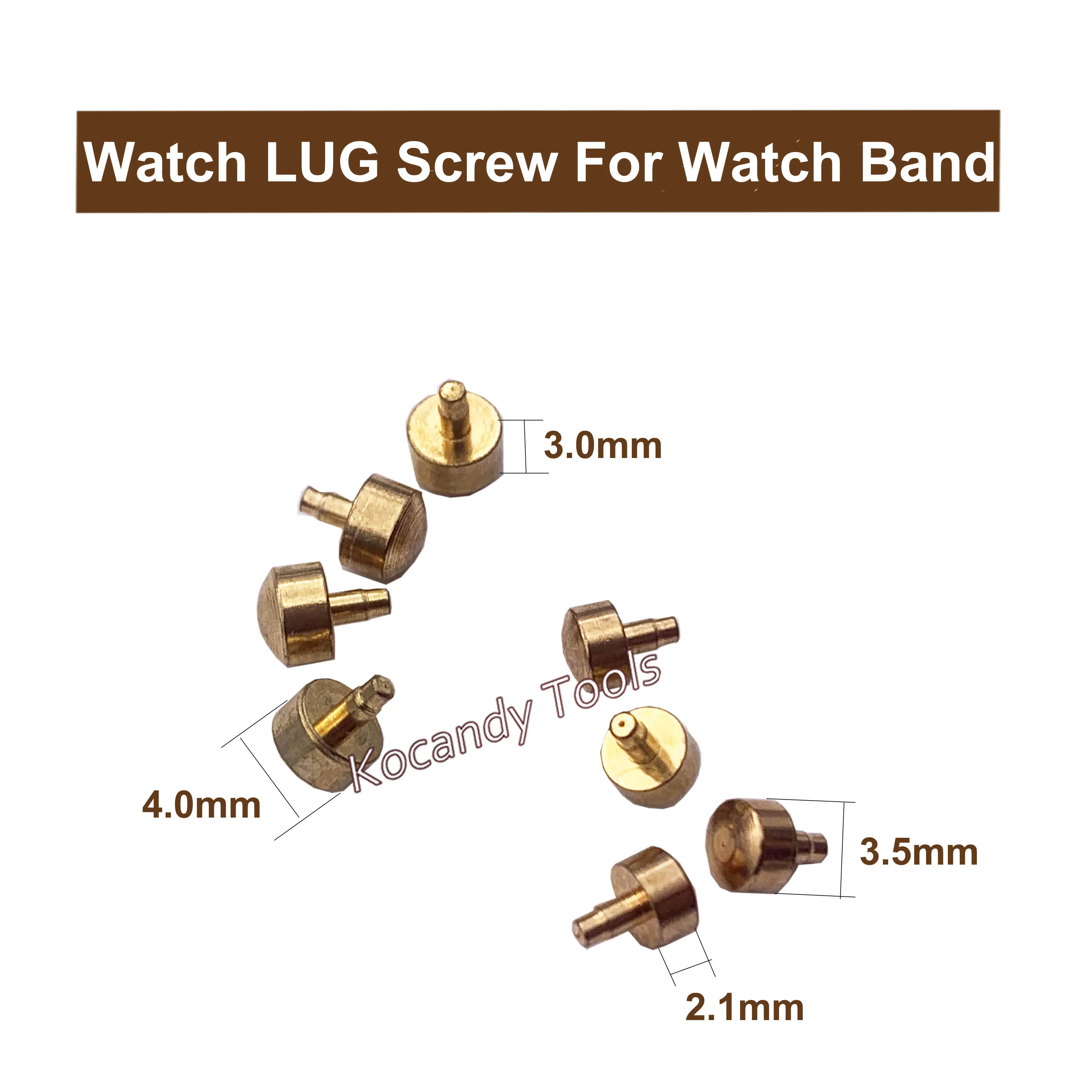 Black and  Gold colour Watch Band Screw Pins for Watchmaker Repair Parts Watch LUG Screw Set Big Size