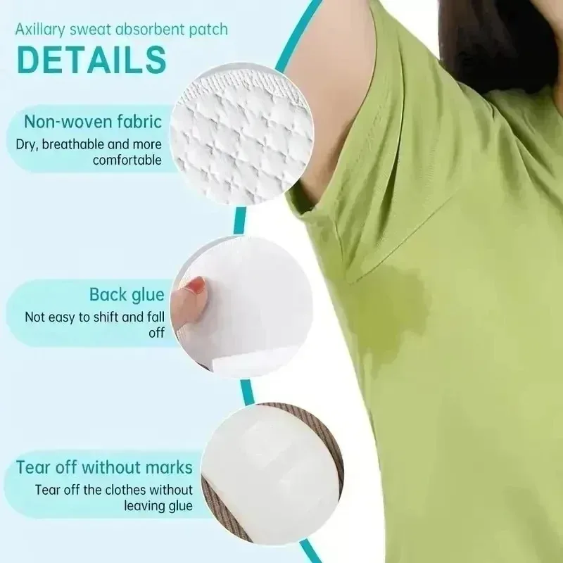 100/10pcs Underarm Pads Dress Clothing Perspiration Deodorant Pads Armpit Care Sweat Absorbent Pads Deodorant for Women Men