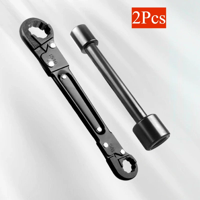 

2Pcs Plumbing Wrench Double Headed Water Pipe Repair Spanner Plumbing Tools For Easy Angle Stop Supply Nut Installation