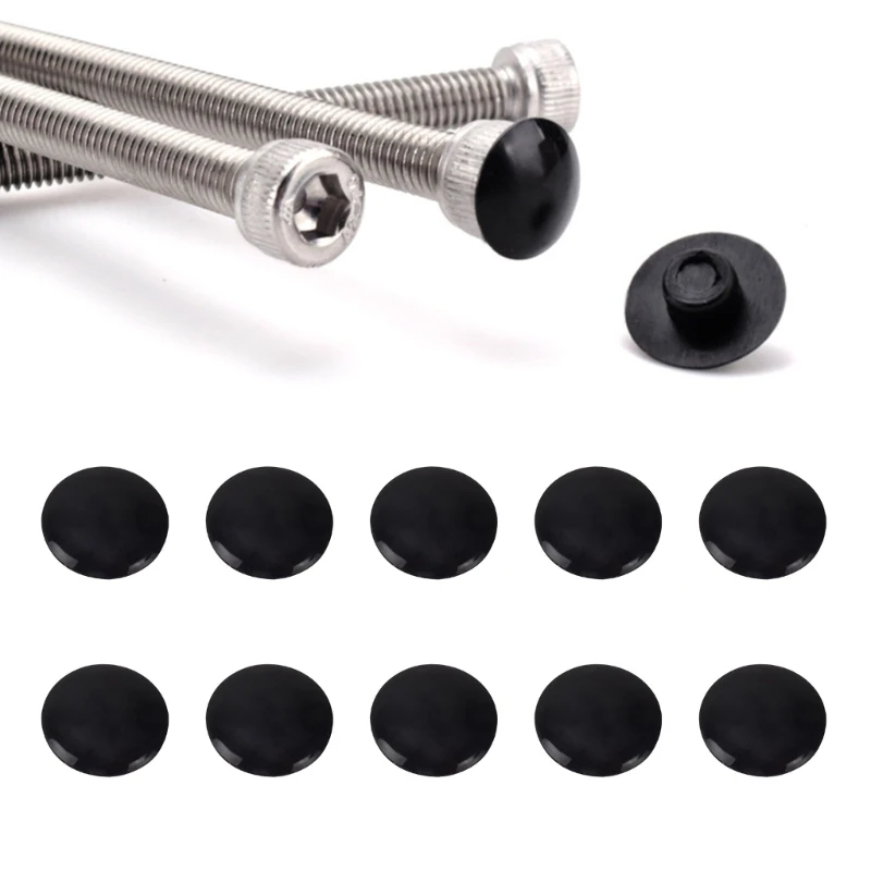 

E8BF 10Pcs 6mm Bike Headset Cover Screw Caps Bicycles Rubber Stem Top Cover Dustproof
