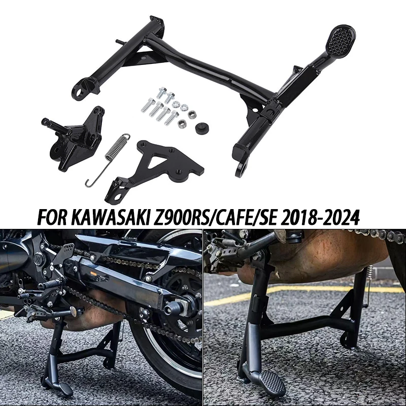

For Kawasaki Z900RS Z900 RS Cafe SE 2018-2024 Center Kickstand Stand Kit Motorcycle Accessories Middle Bracket Foot Support