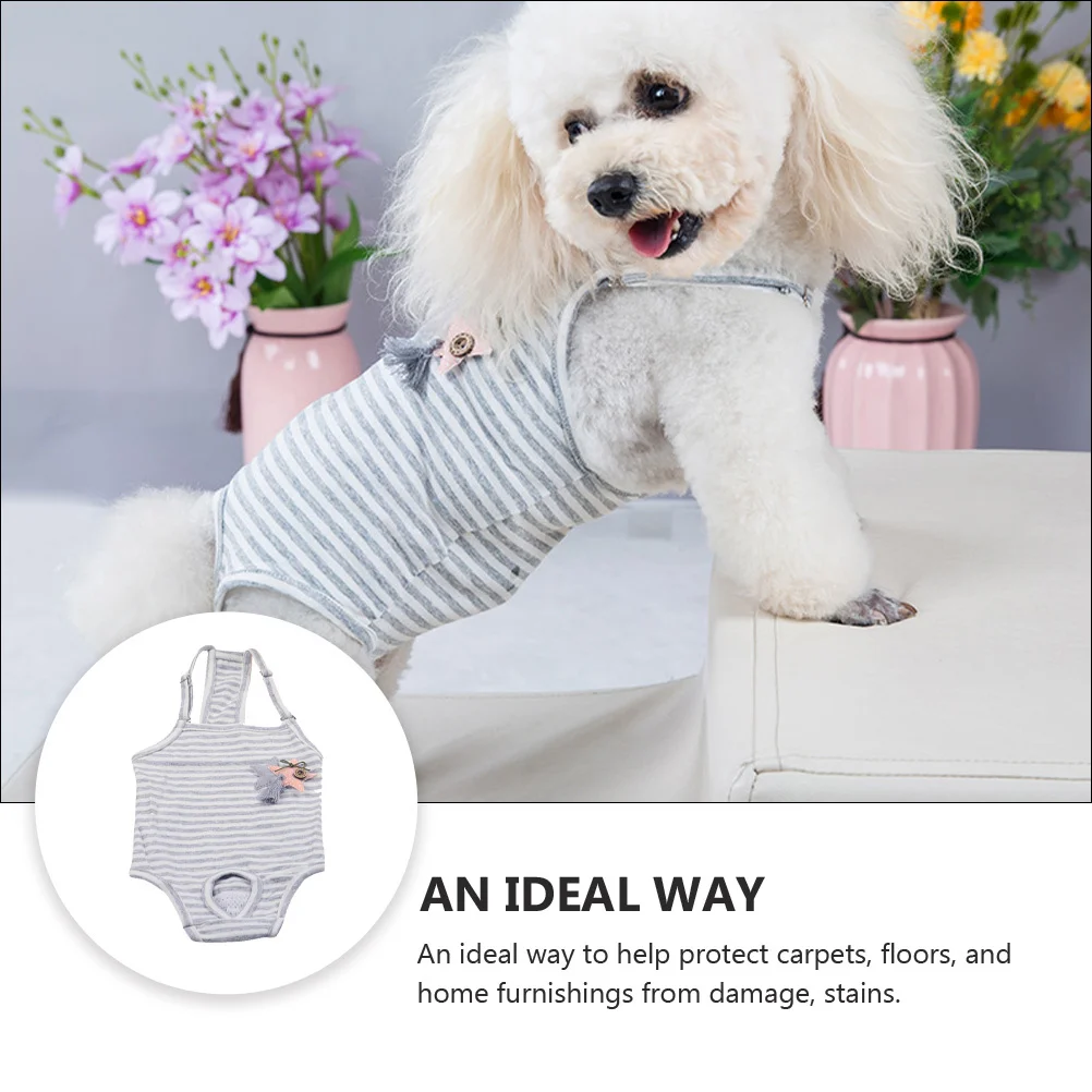 

Premium Physiological Pants 3D Comfortable Sanitary Pantie For Female Puppy Breathable Moisture Absorption Stripe Pattern Floor