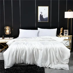 Natural Mulberry Silk Duvet Cover Solid Color Quilt Cover Single Double Twin King Size High-Quality Cover