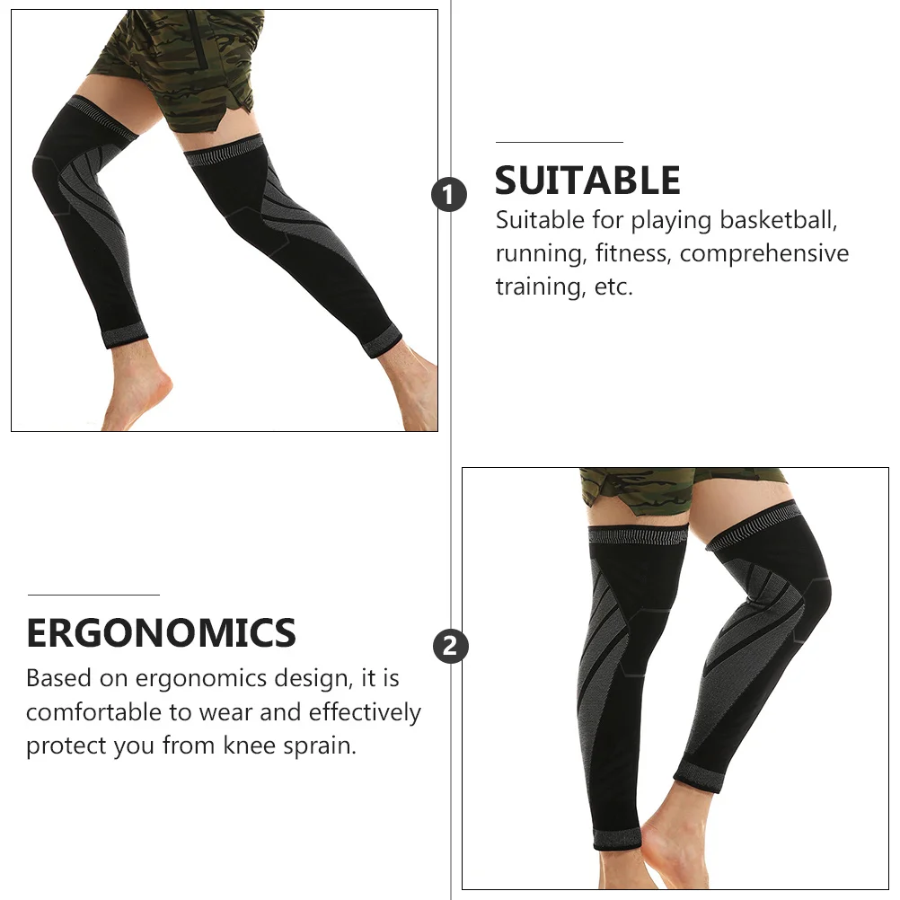 

2pcs Thin Knee Sleeve Premium Breathable Non-Slip Knee Support Pad For Running Basketball Fitness Ergonomic Protective Cushion