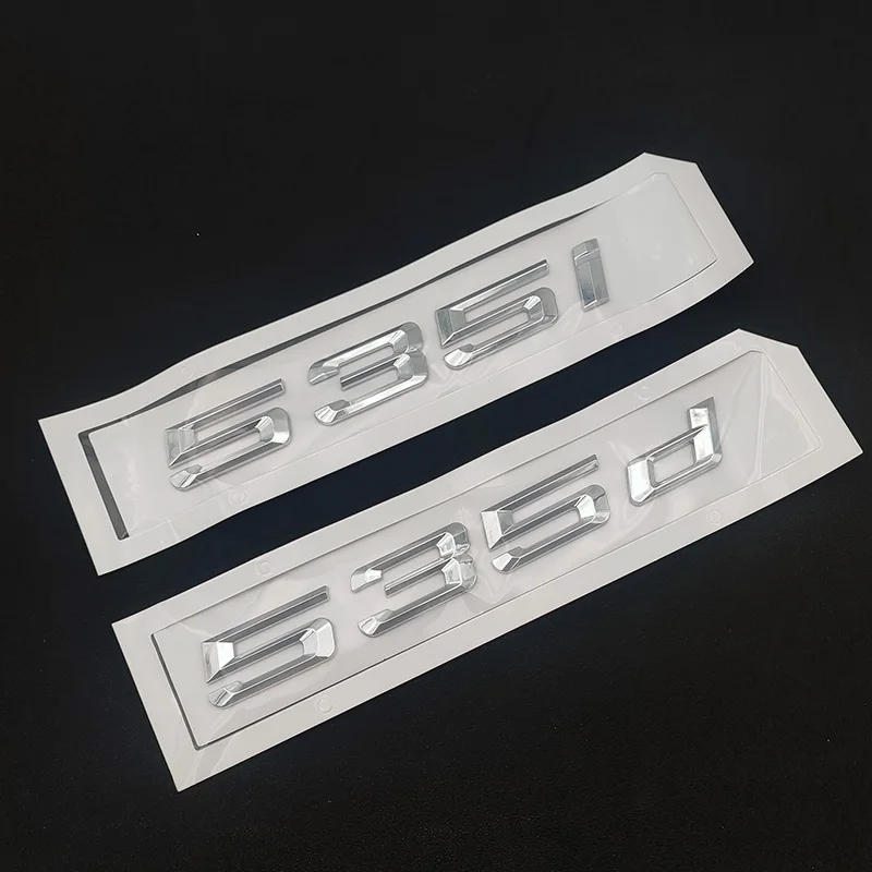 

3D ABS Chrome Car Letters Trunk Badge Logo For BMW 535i 535d E60 F10 E39 E61 F07 F11 G30 Emblem Lettering Sticker Accessories