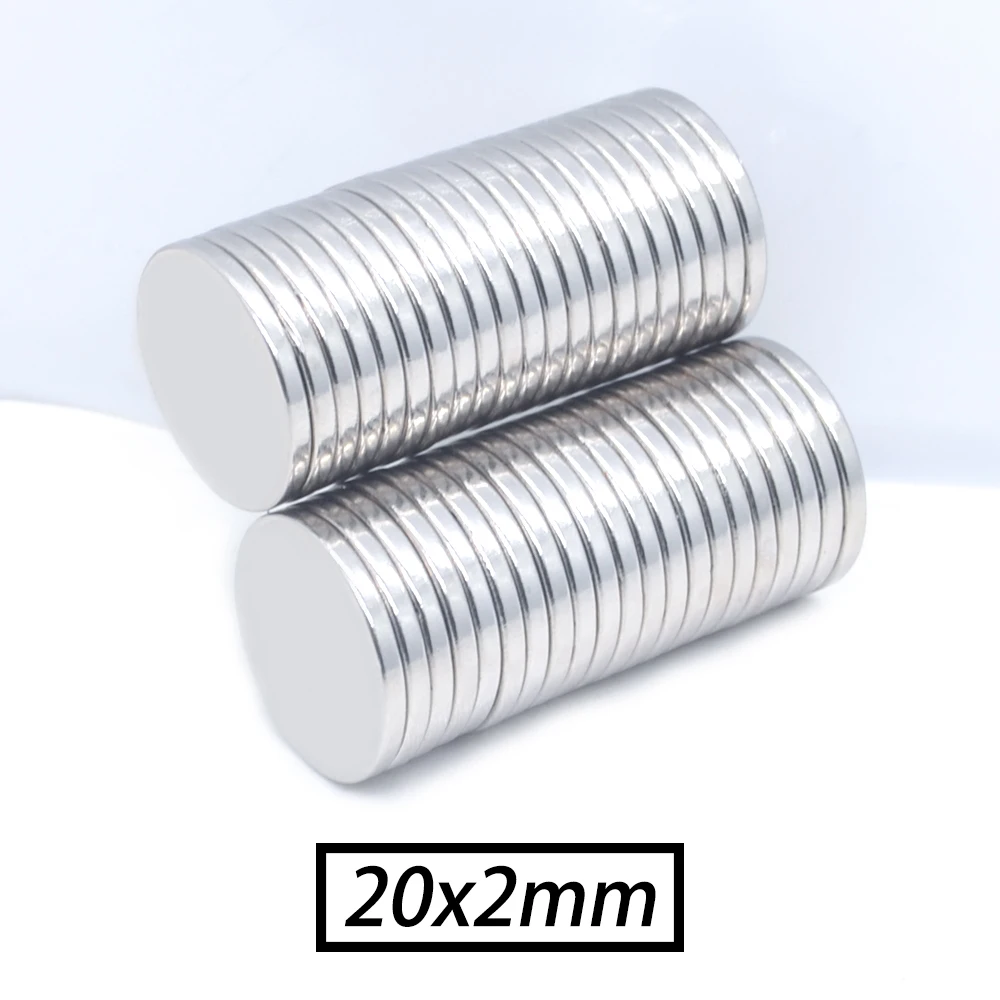 1/5/10/20/50/100/200Pcs 20x2 Super Powerful Strong Bulk Round NdFeB Neodymium Disc Magnets 20x2mm Dia N35 Rare Earth Magnet 20*2