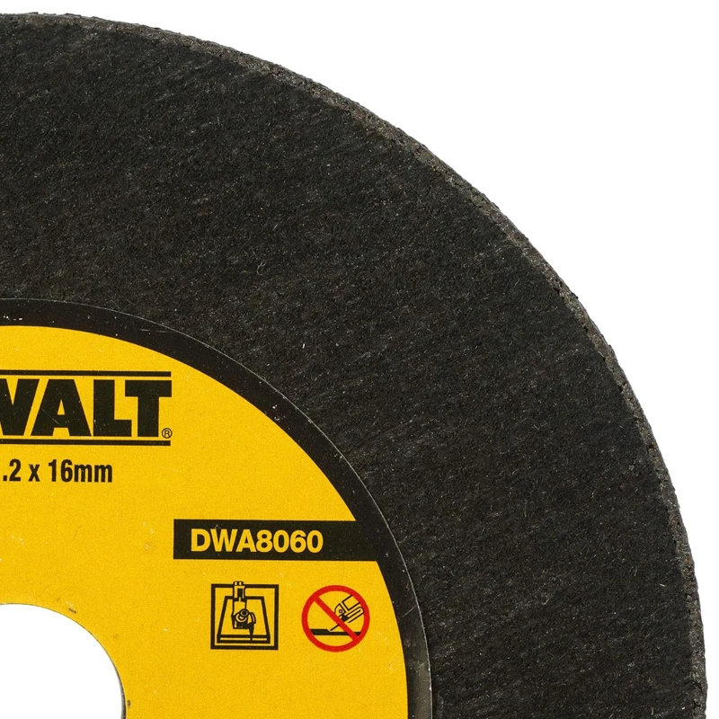 DEWALT DWA8060 Режущий диск 100 x 1,2 x 16 SS T1 для нержавеющей стали, долговечный режущий диск без заусенцев, круглый режущий диск