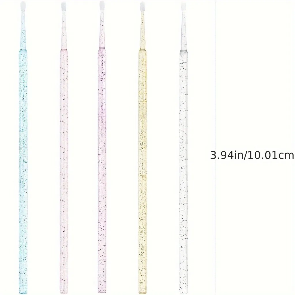 100/500 Stuks Extension Micro Wattenstaafjes, Crystal Micro Applicator Borstel voor Wimper Lippen Mascara Wands Roze Microbrush Lash lift