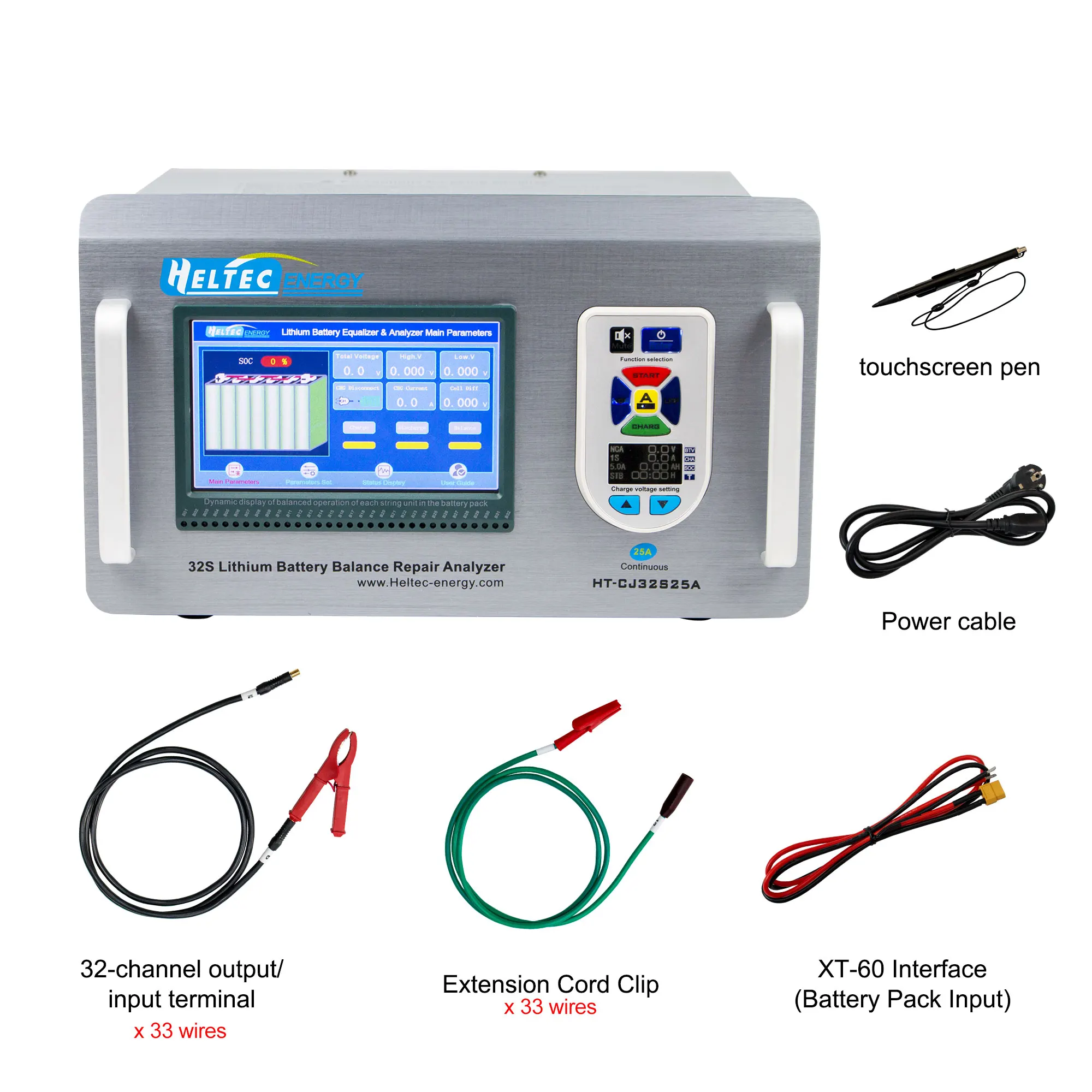 2-32S 25A electric vehicle lithium battery balance Integrated charging and discharging battery equalizer tester