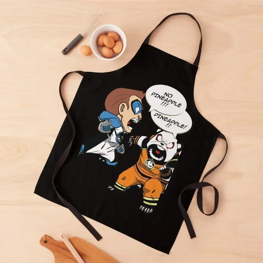 

Spider-Squirrel & Trash Panda Pizza Fight Apron Camping For Cosmetologist cooks clothes Chef Uniform Woman Apron