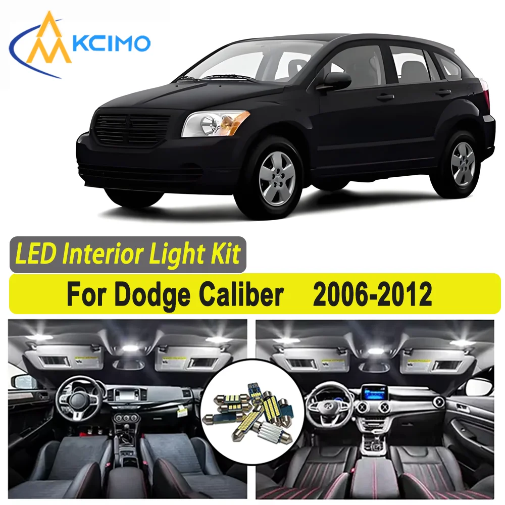 

Kcimo LED For Dodge Caliber (2006-2012) Premium Bright LED Interior Dome Map Trunk Light Kit Car Led Lamps Canbus Car LED Lights