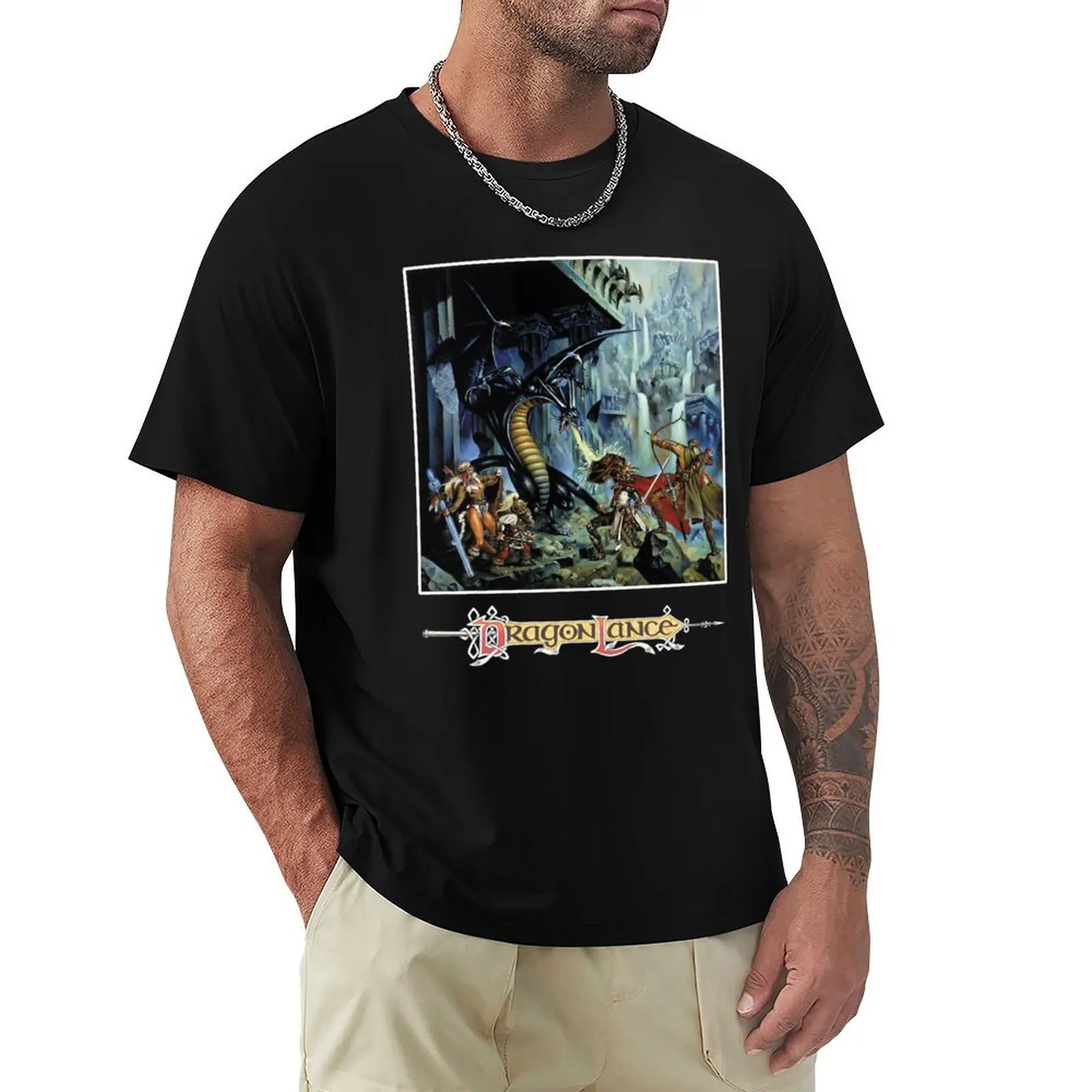 Dragonlance Advanced Dungeons, Dragons of Despair T-Shirt Labor Work Casual T-Shirt