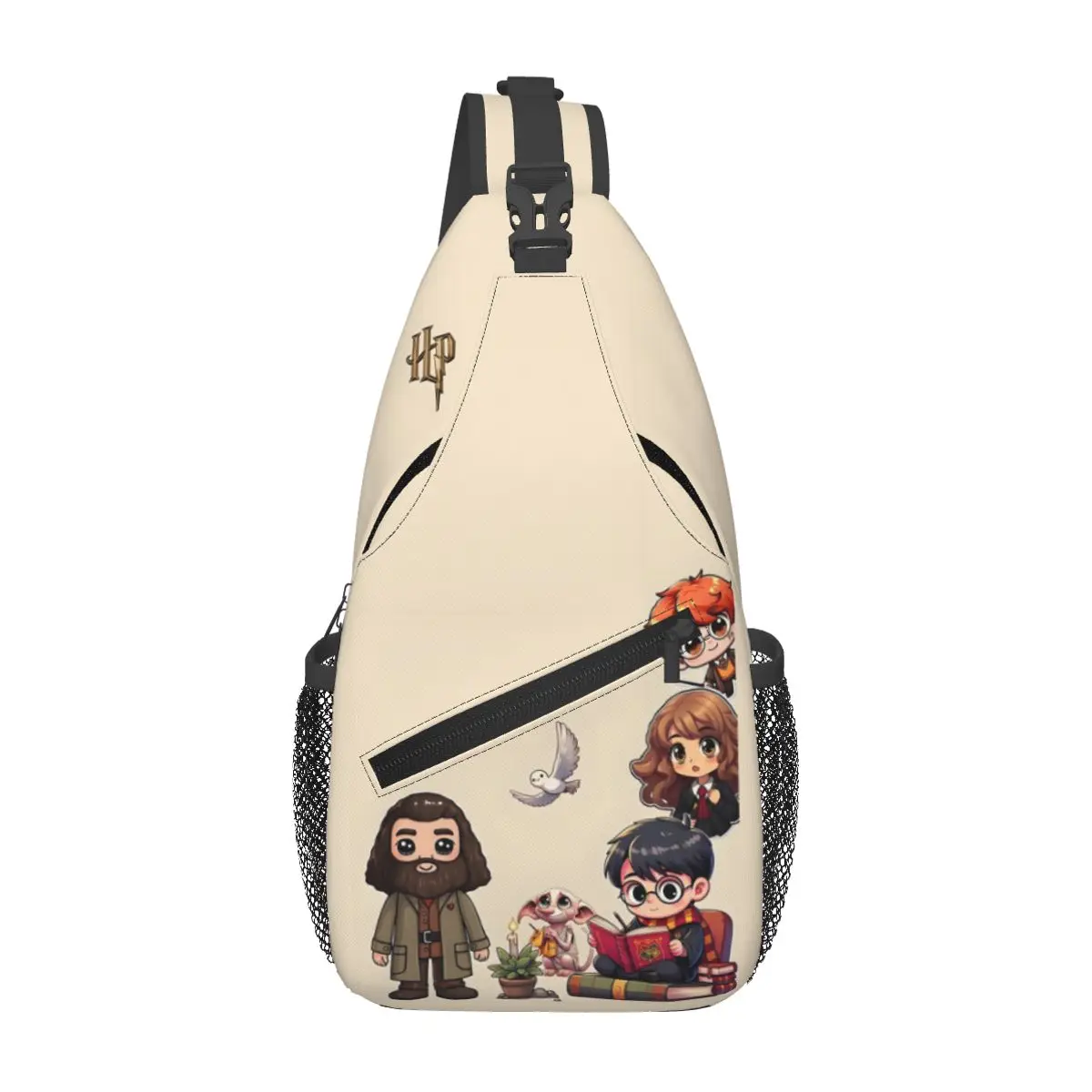 

Custom H-Harried Sling Crossbody Backpack for Women Men Water Resistant Cycling Magic School Daypack Printing Shoulder Backpack