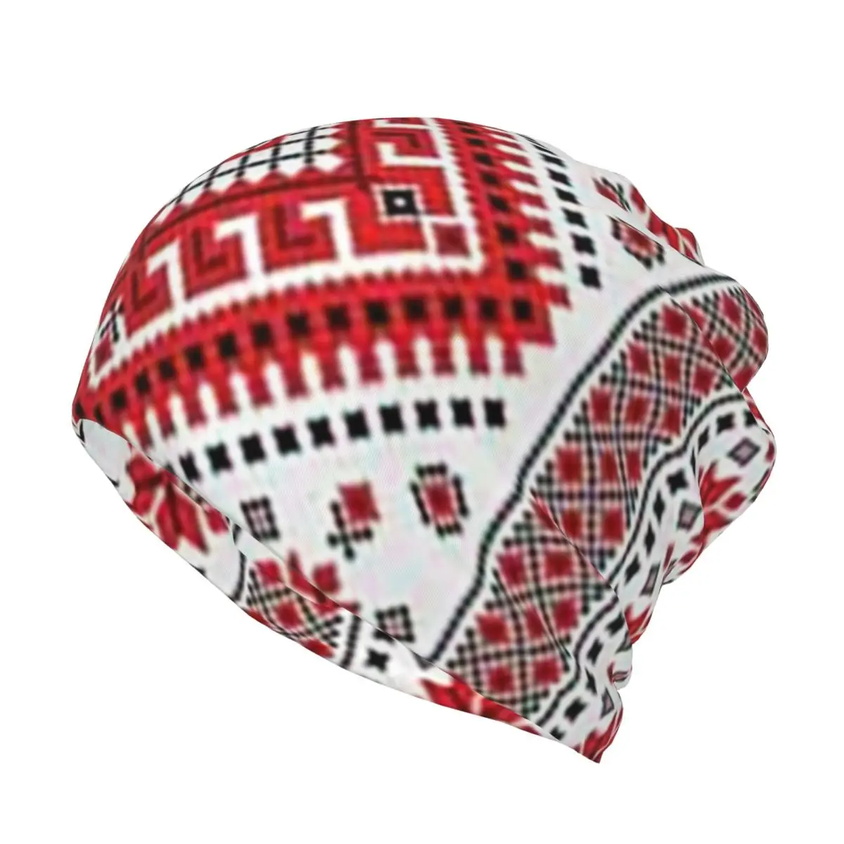 Bold Ukraine Style Vyshyvanka Embroidery Bohemian Geometric Bandana Neck Cover Magic Scarf Headband Beanies Hat for Men Women