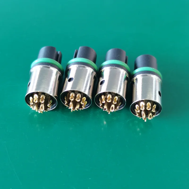 M12   12Pin Double Plug Wire Straight Angle Male Female Plug Adapter Sensor Waterproof Connector