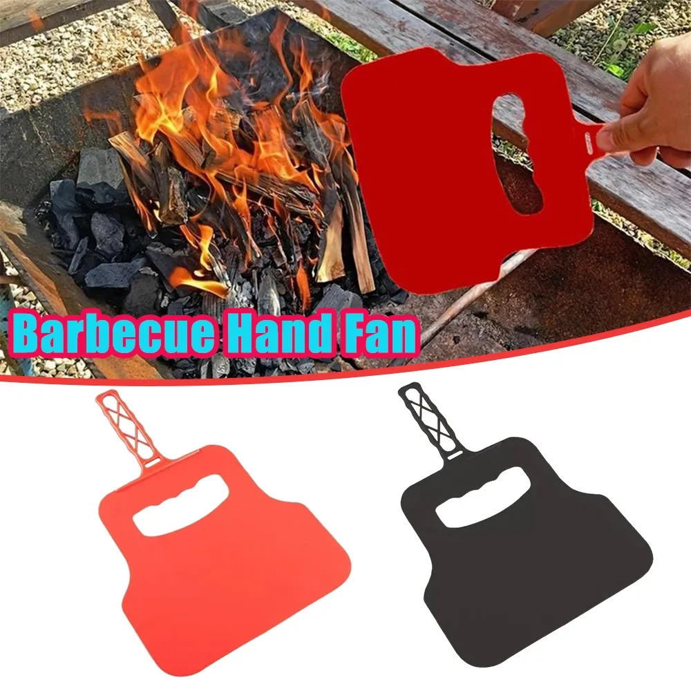 Manueller Windmacher, Kunststoff-Handventilator, tragbares Feuerstarter-Werkzeug für Outdoor-Camping, Grillen, Blasen, Picknick, Garten, Terrasse, Grillen