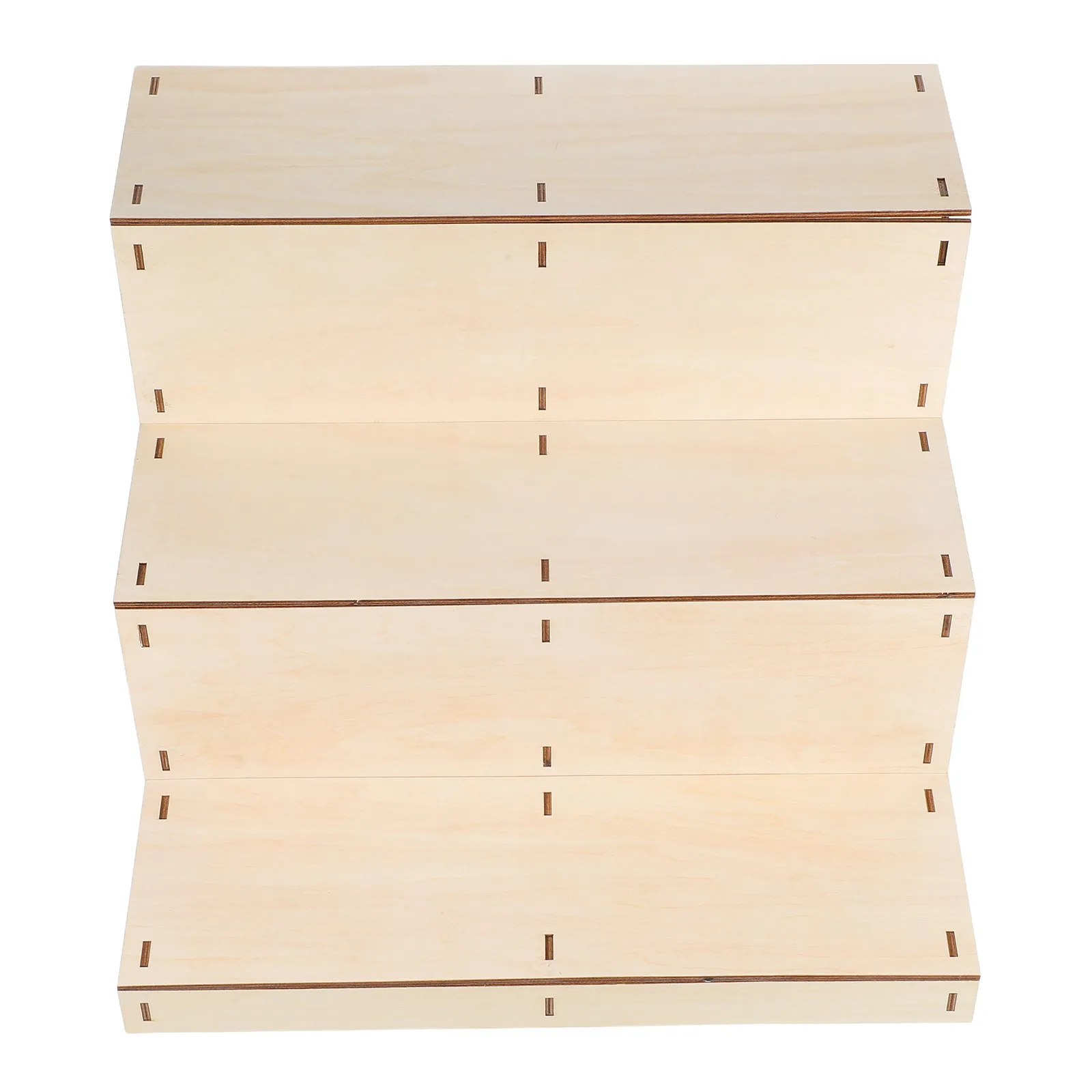Wood Tiered Display Stand Solid Natural Wood Multi-Level Riser for Fragrance Perfume Stand Cupcake Holder Plants Flowers Vendor