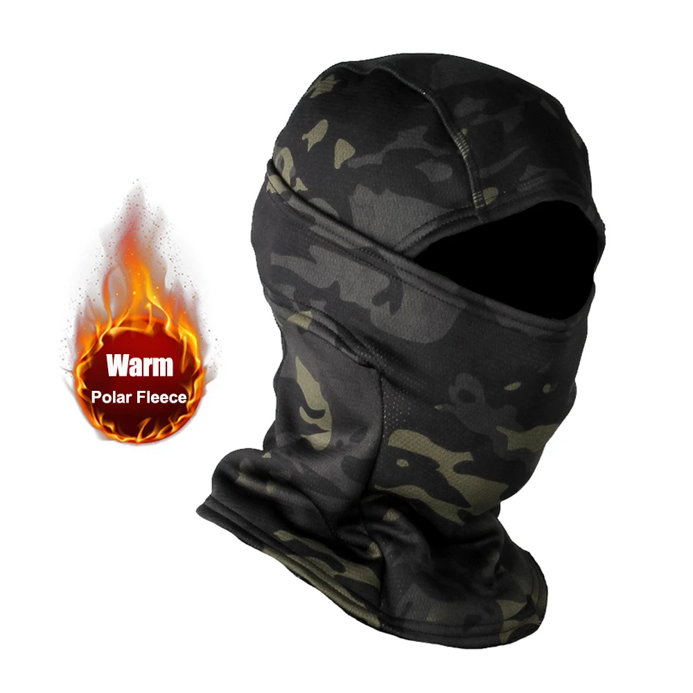 AliExpress Winter Fleece Warm Camouflage Outdoor Movement Cold-proof Ski Cycling Hunting Full Face Mask